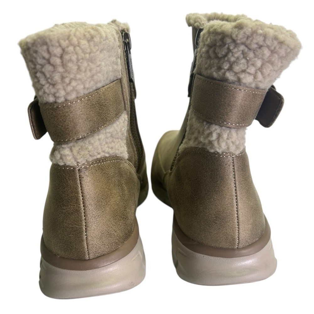 Skechers Womens Synergy Diva Lane Ankle Boots Size 8.5 Taupe Memory Foam - Picture 3 of 8